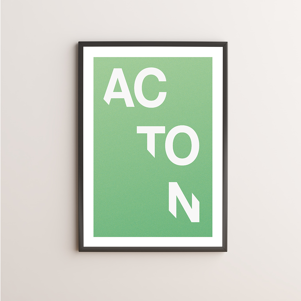 Acton Typography Giclée Art Print 