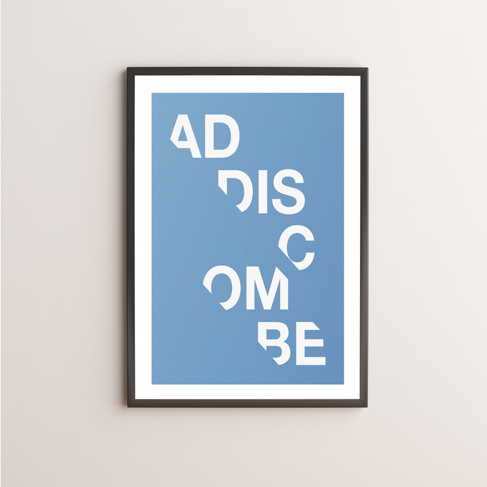 Addiscombe Typography Giclée Art Print