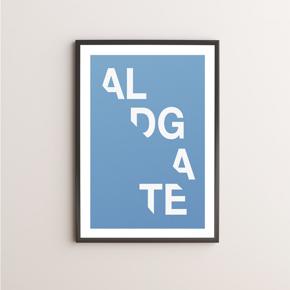 Aldgate Typography Giclée Art Print