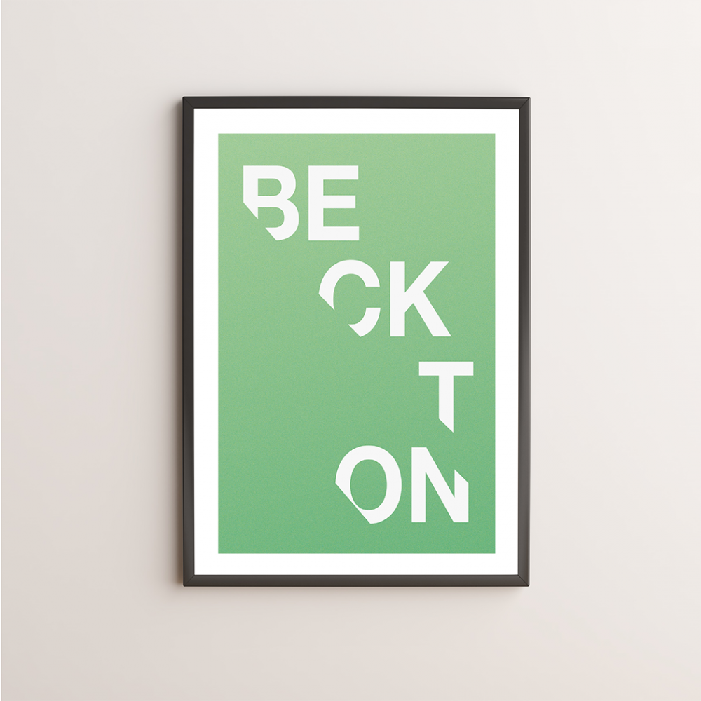 Beckton Typography Giclée Art Print