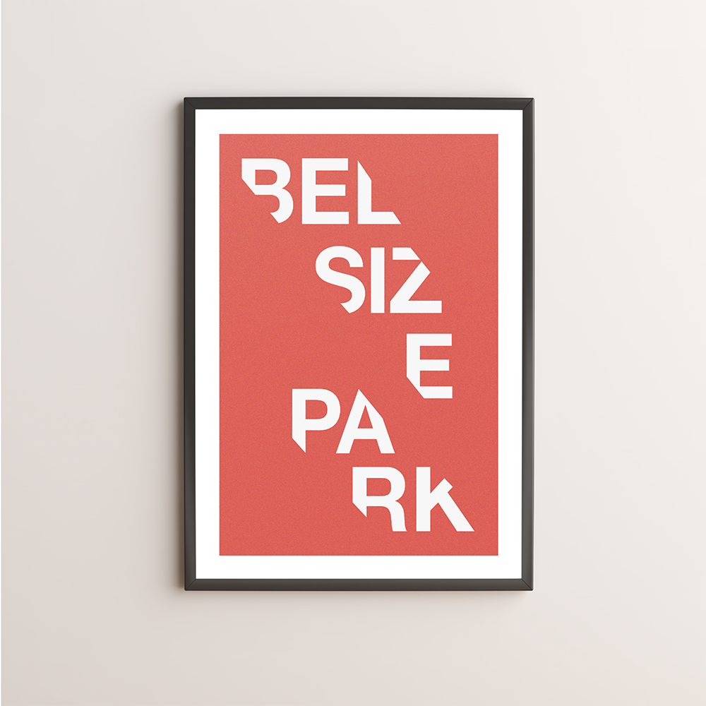 Belsize Park Typography Giclée Art Print