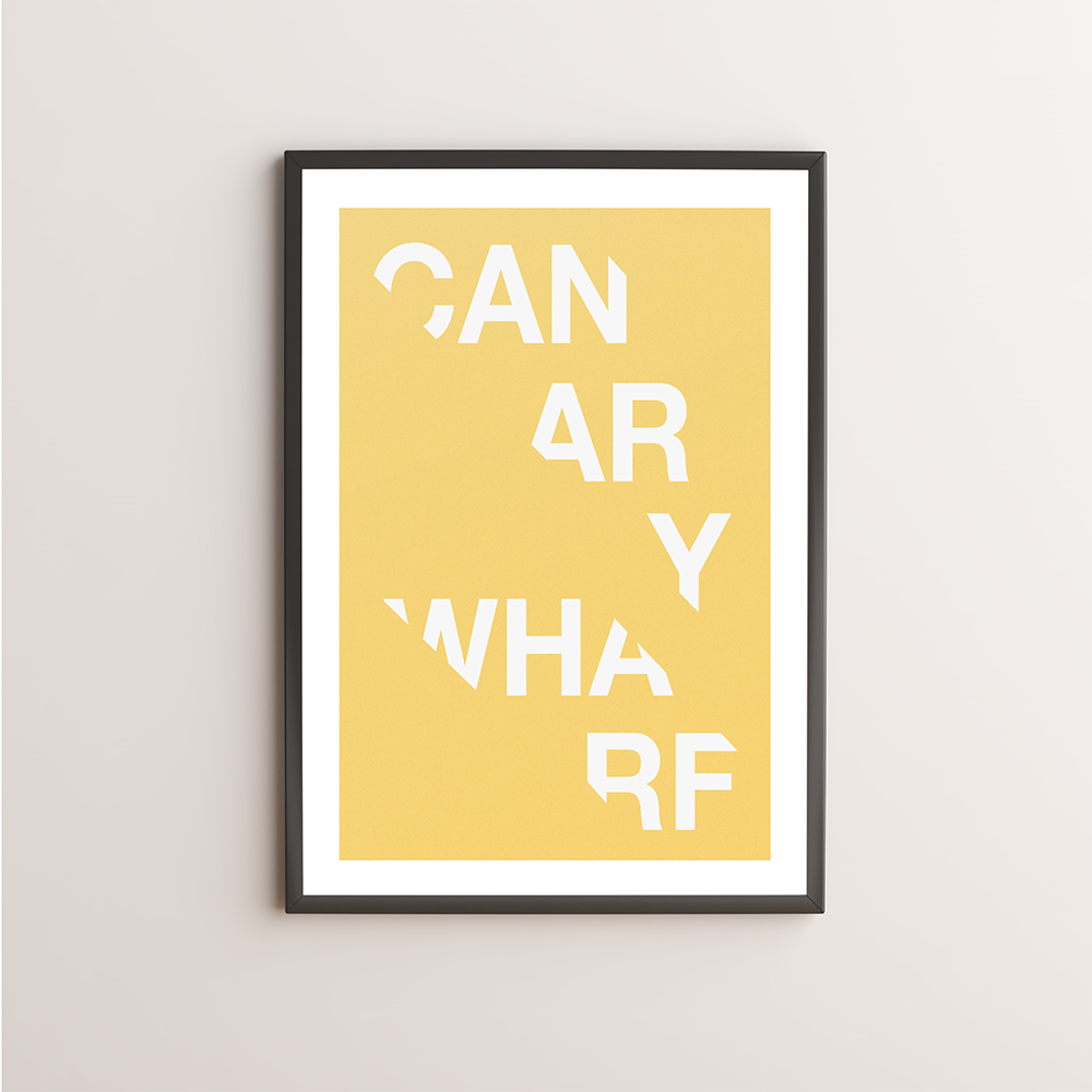 Canary Wharf Typography Giclée Art Print 