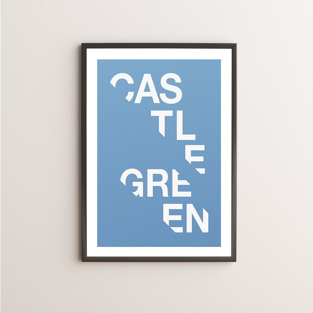 Castle Green Typography Giclée Art Print 