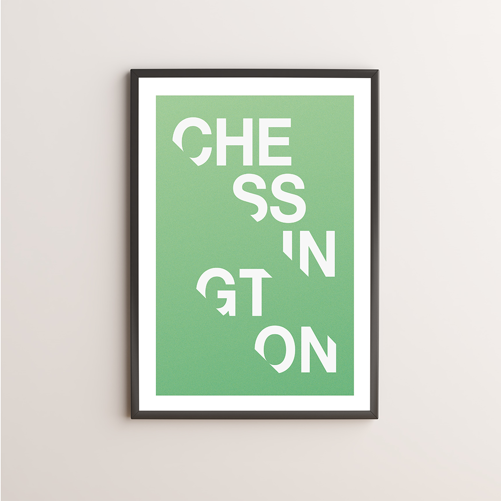 Chessington Typography Giclée Art Print