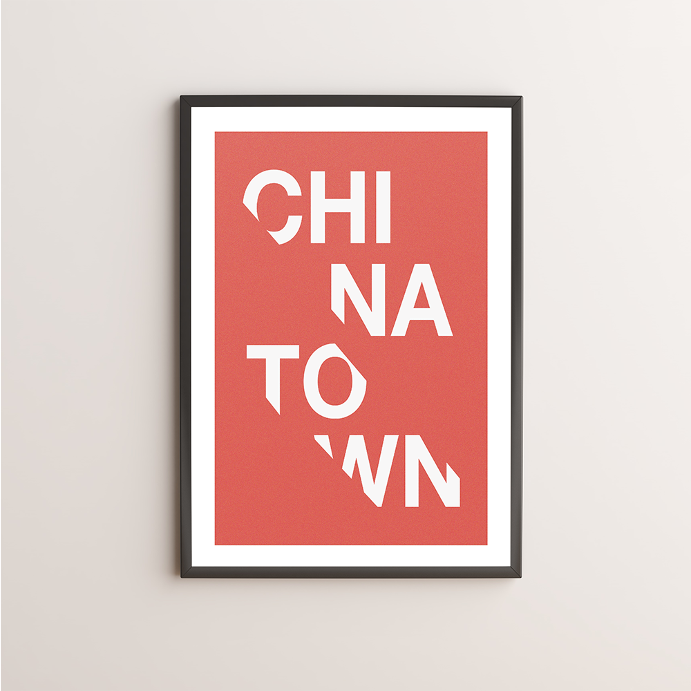 Chinatown Typography Giclée Art Print 