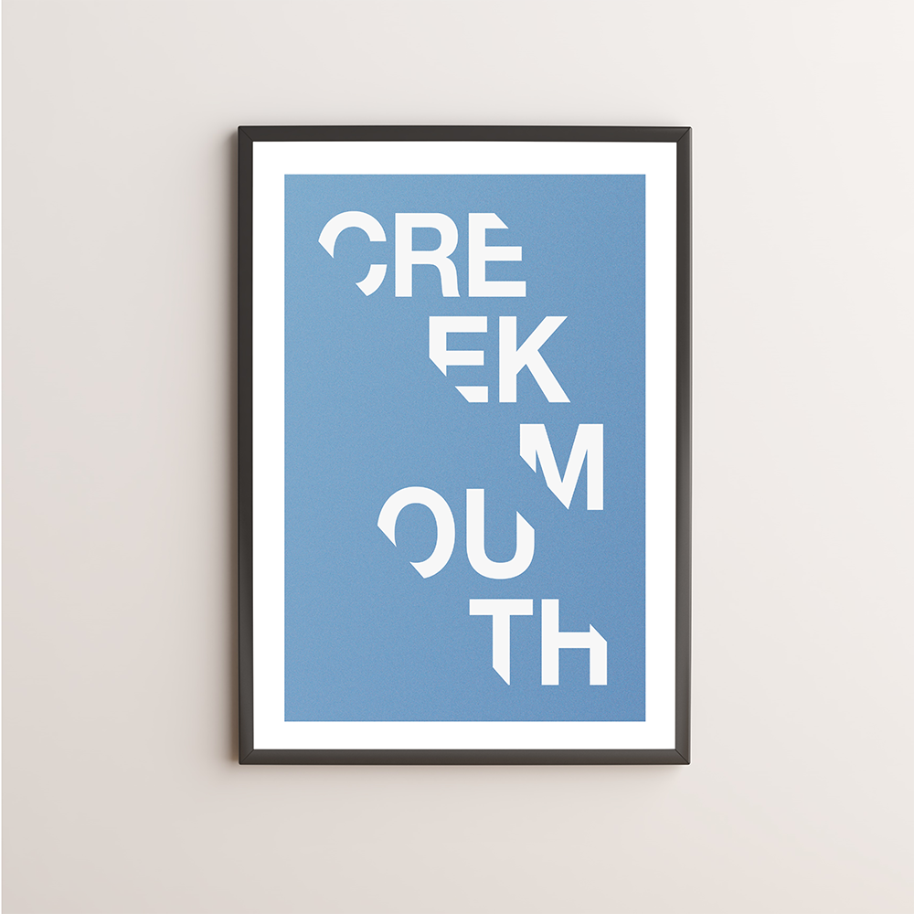 Creekmouth Typography Giclée Art Print