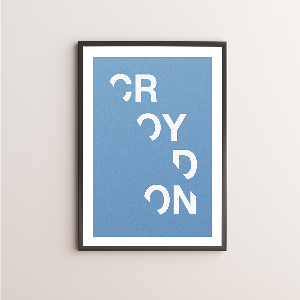 Croydon Typography Giclée Art Print 