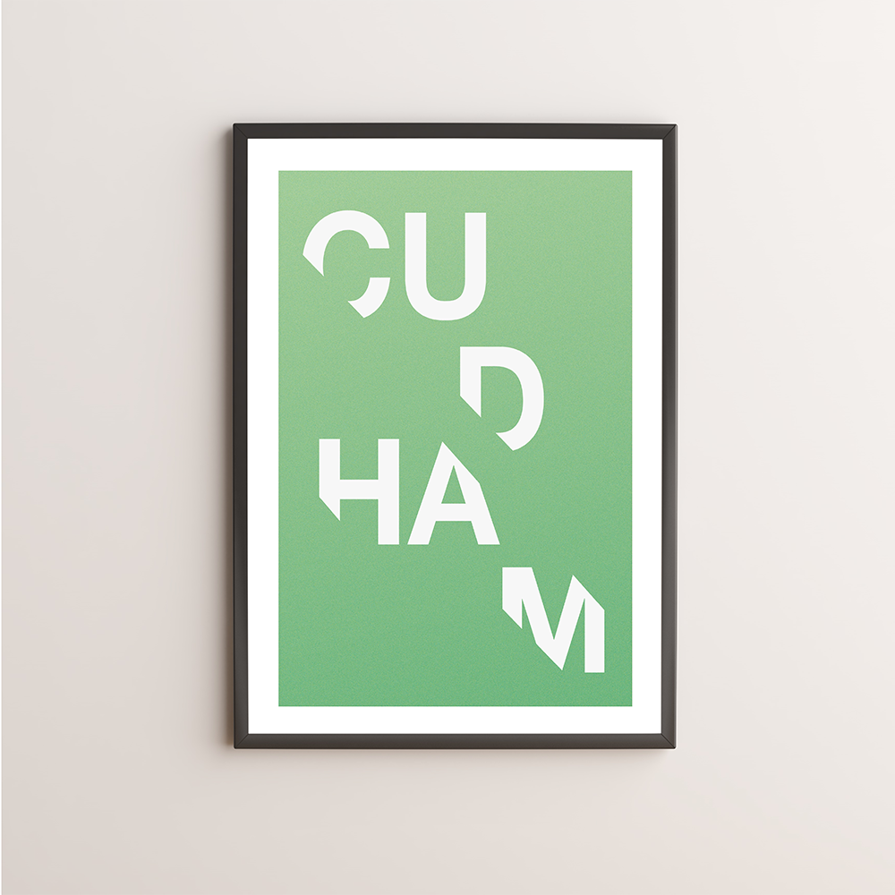 Cudham Typography Giclée Art Print