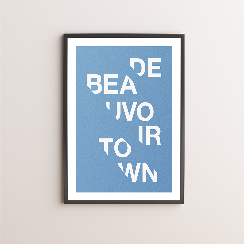 De Beauvoir Town Typography Giclée Art Print