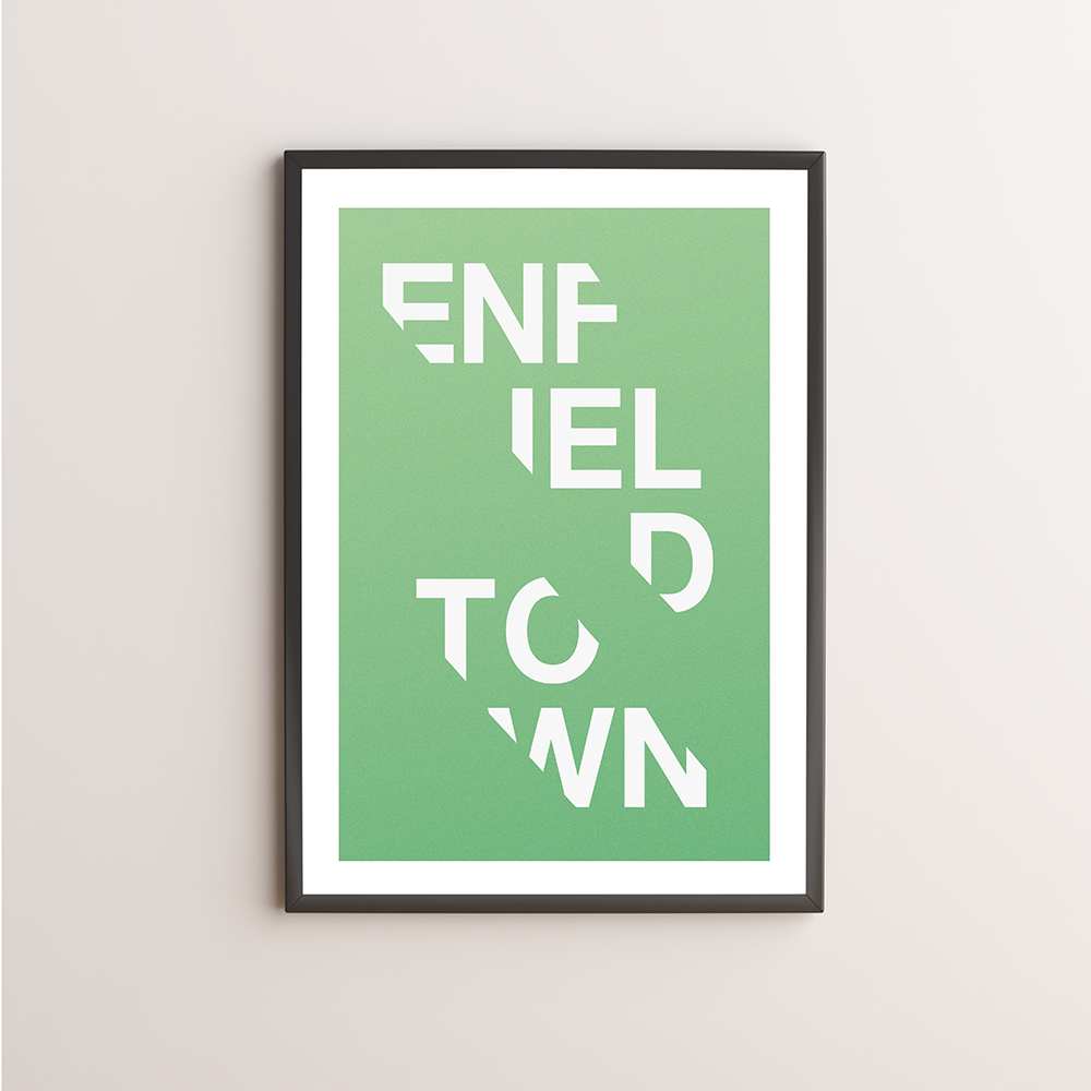 Enfield Town Typography Giclée Art Print