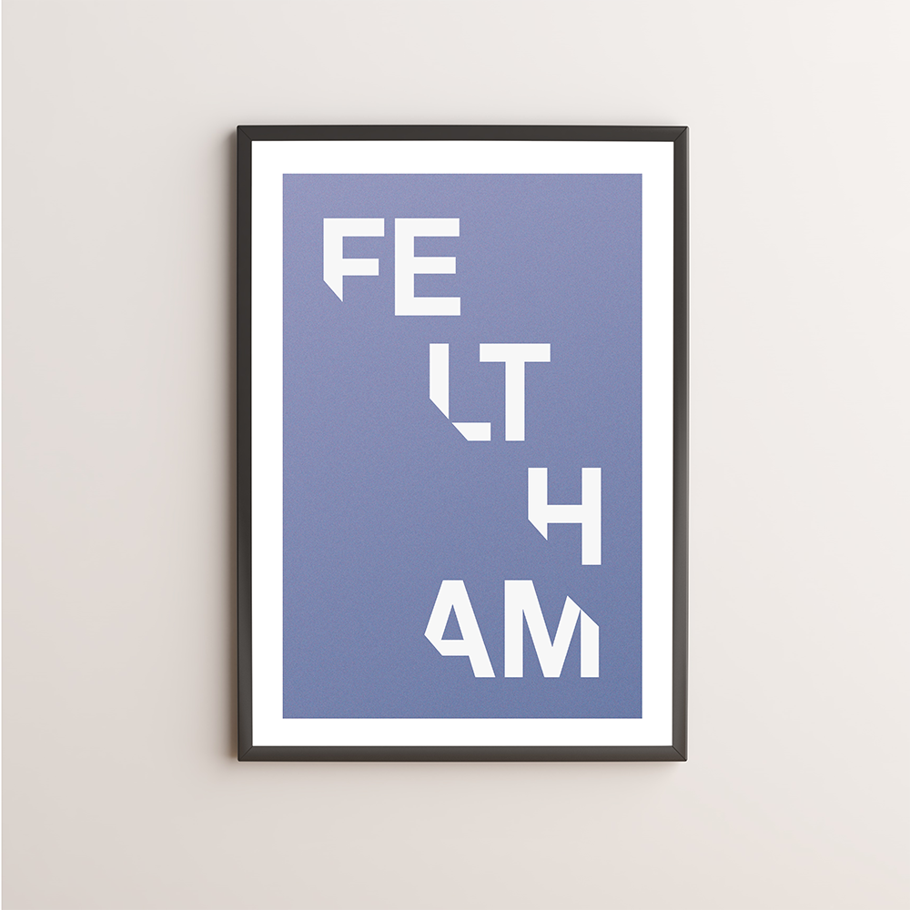 Feltham Typography Giclée Art Print