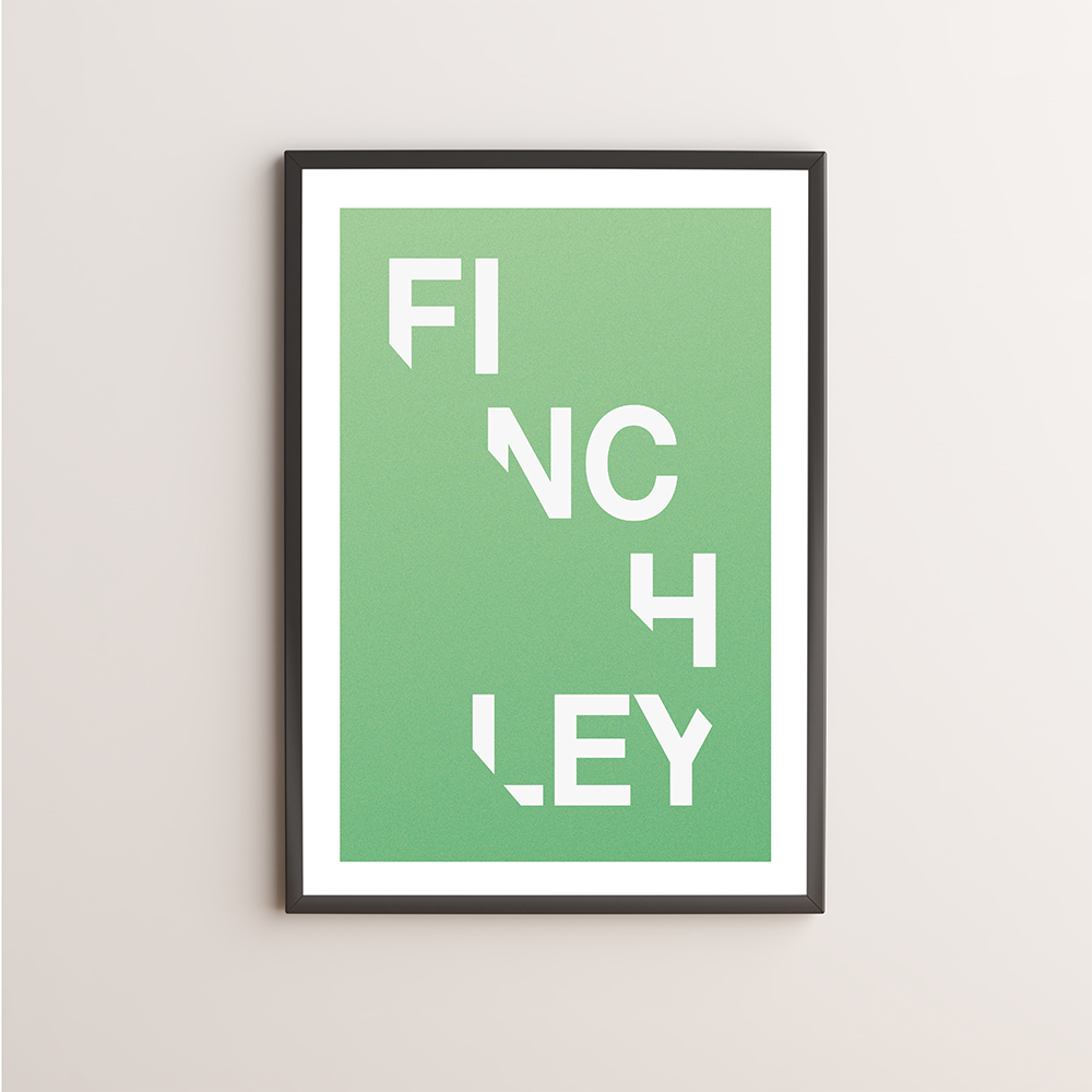 Finchley Typography Giclée Art Print