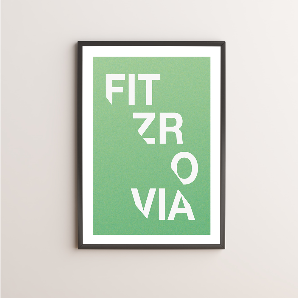 Fitzrovia Typography Giclée Art Print