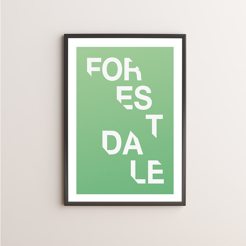 Forestdale Typography Giclée Art Print