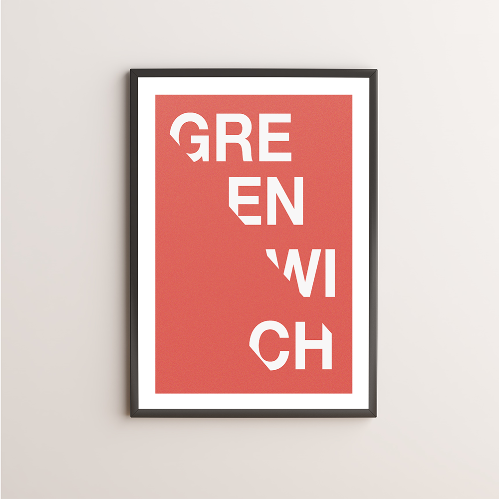 Greenwich Typography Giclée Art Print