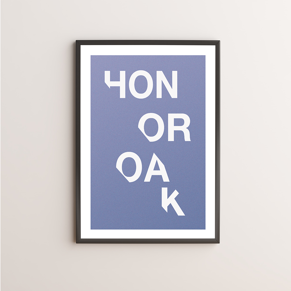 Honor Oak Typography Giclée Art Print