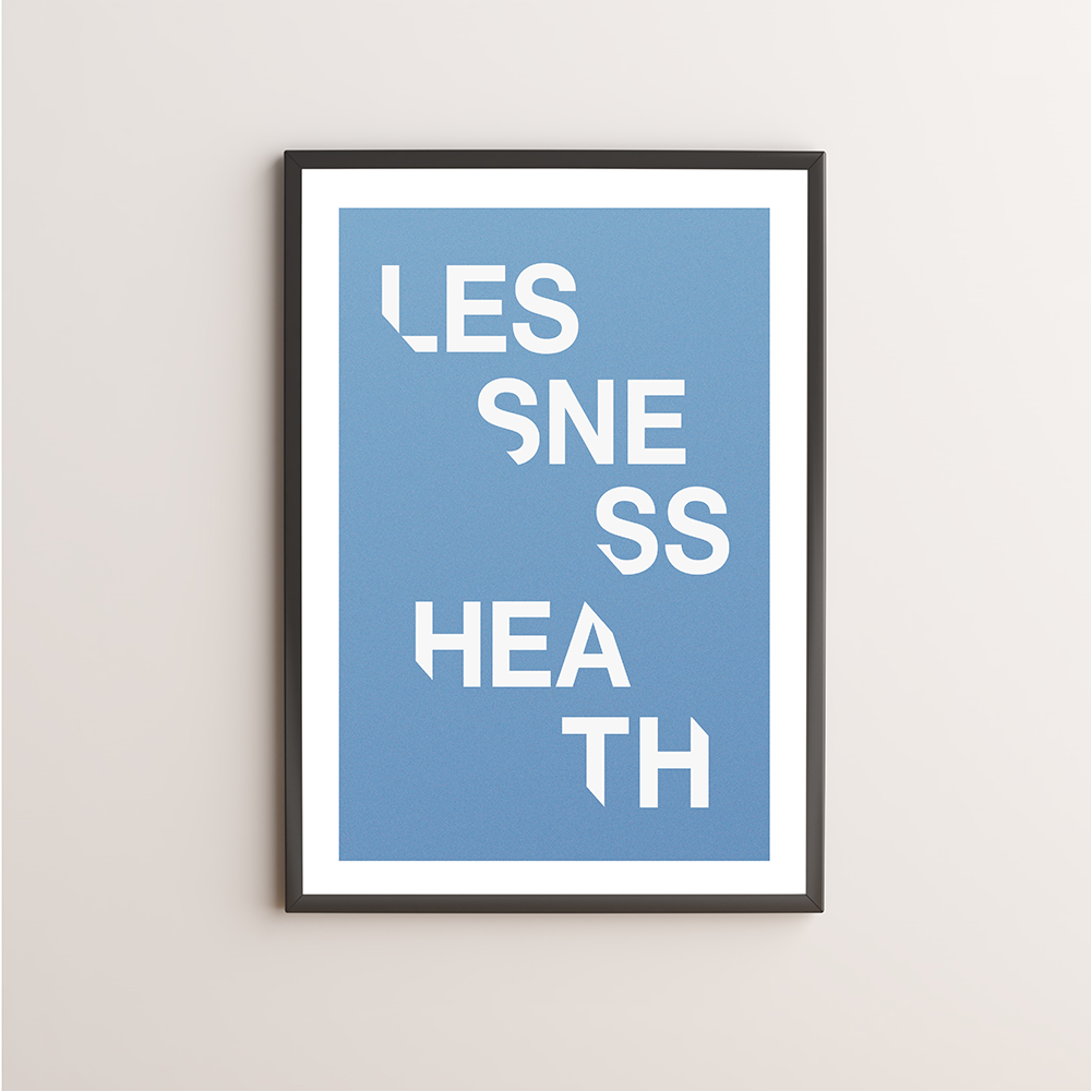 Lessness Heath Typography Giclée Art Print