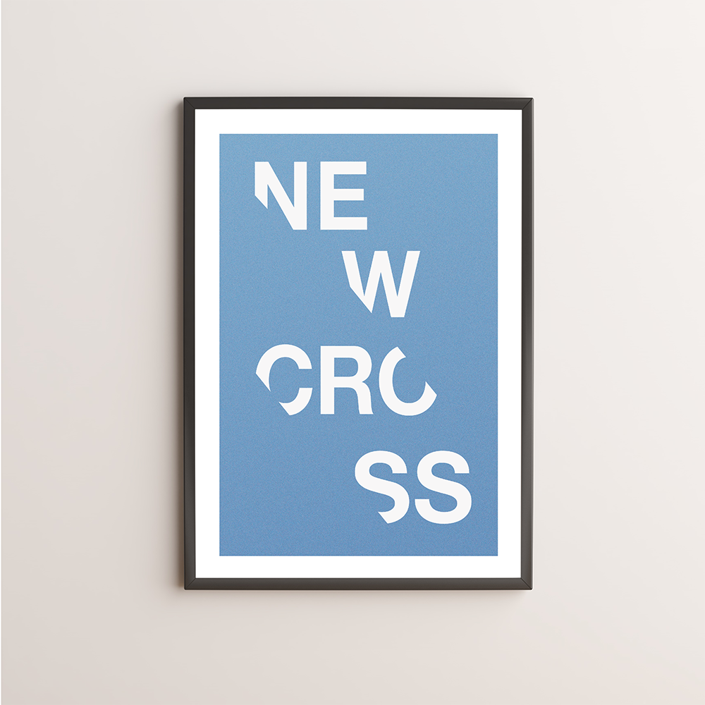 New Cross Typography Giclée Art Print