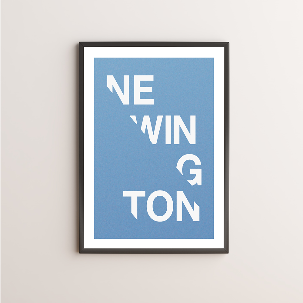 Newington Typography Giclée Art Print