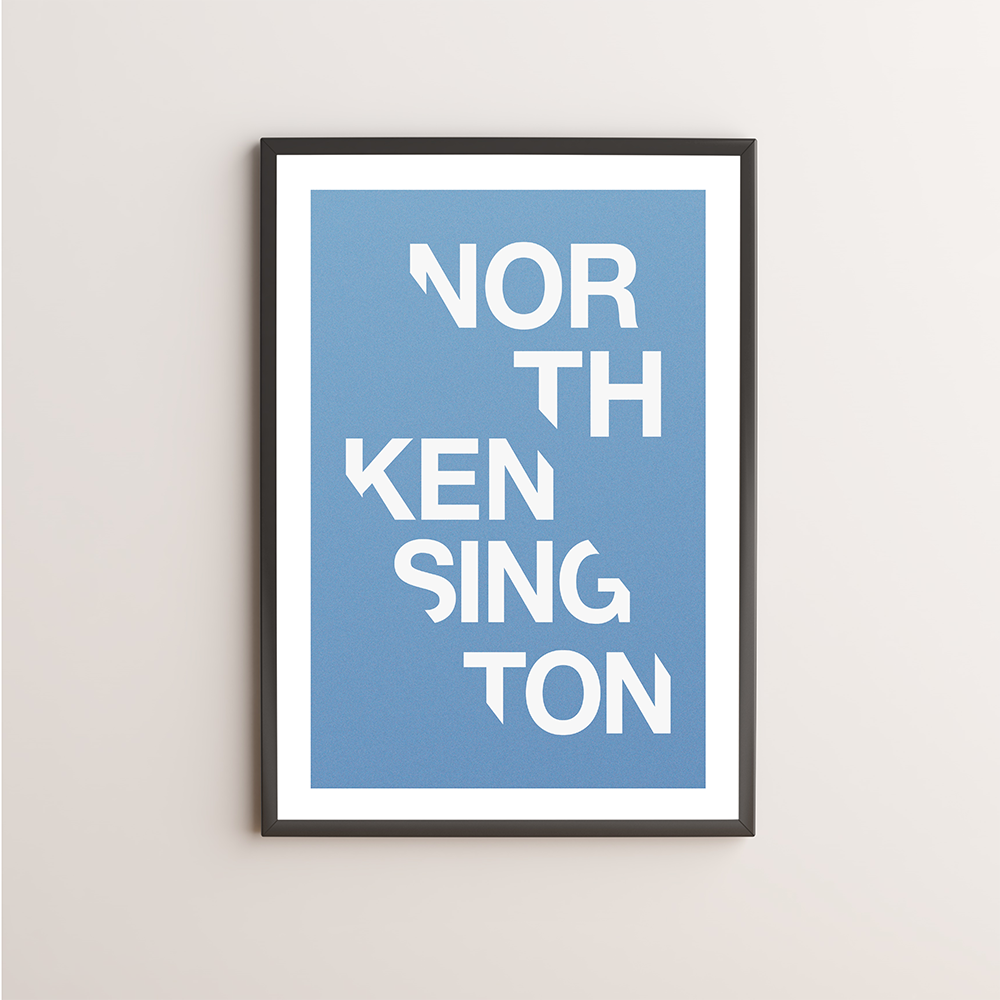 North Kensington Typography Giclée Art Print 