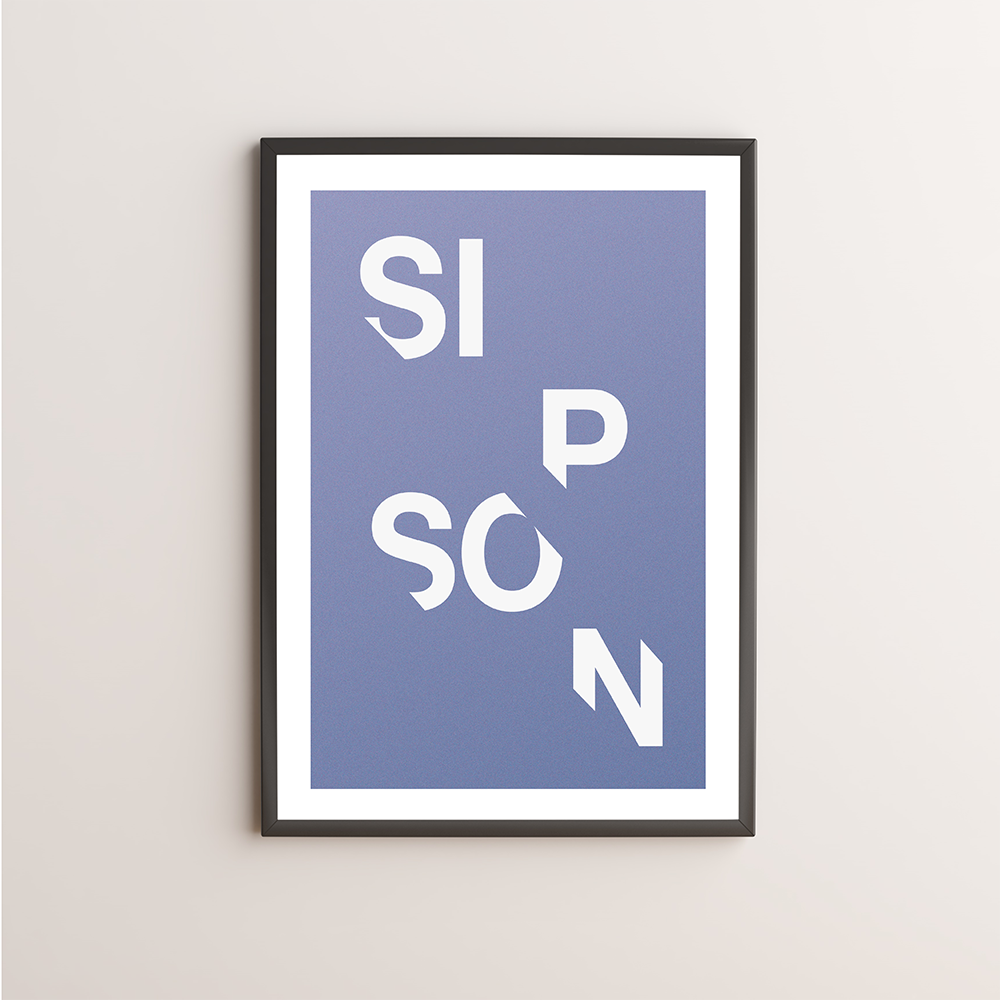 Sipson Typography Giclée Art Print 