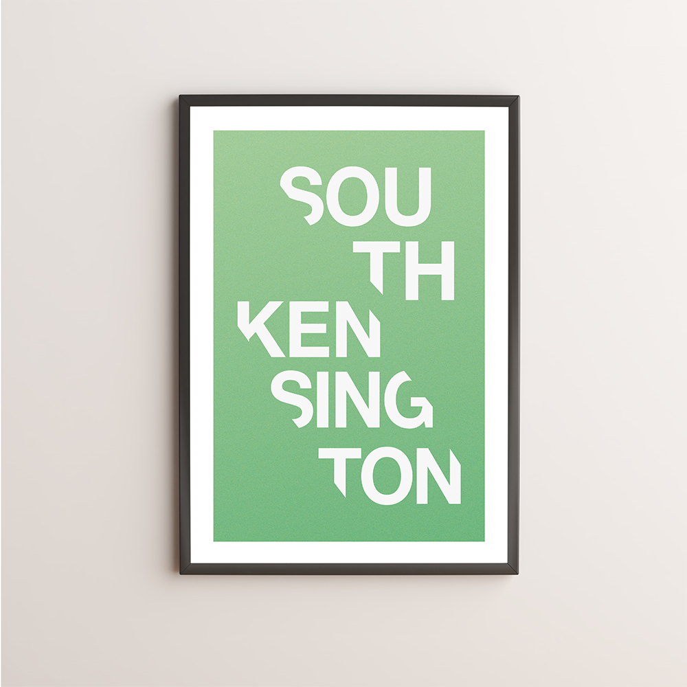 South Kensington Typography Giclée Art Print