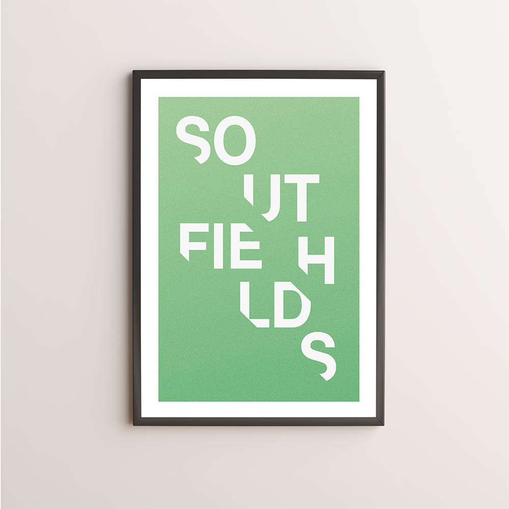 Southfields  Typography Giclée Art Print