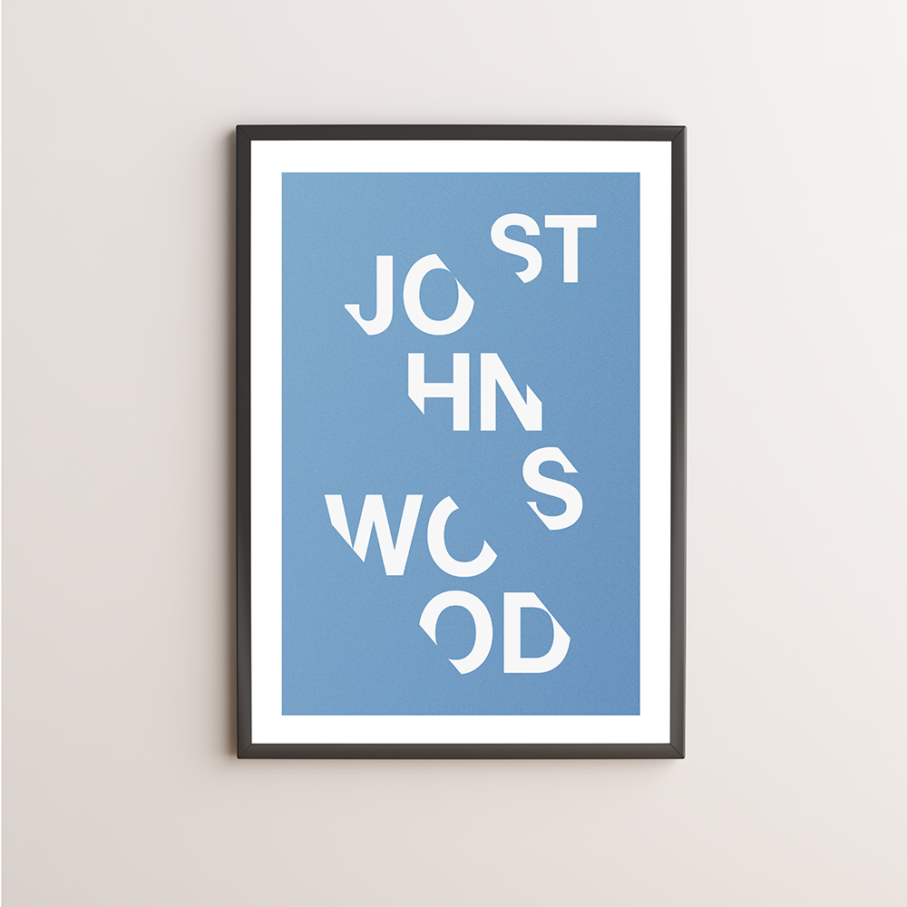 St Johns Wood Typography Giclée Art Print 