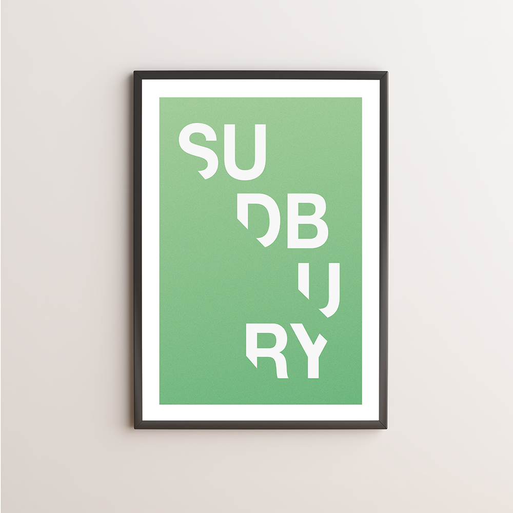 Sudbury Typography Giclée Art Print