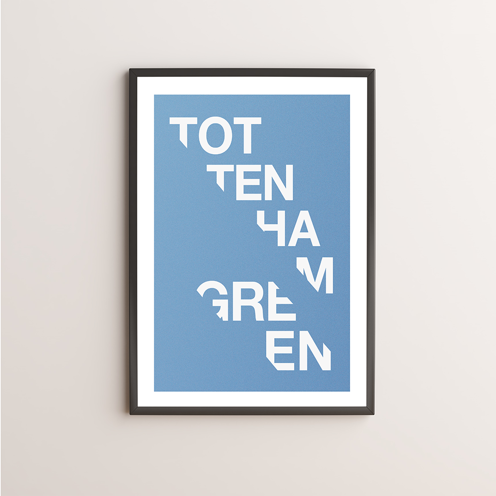 Tottenham Green Typography Giclée Art Print