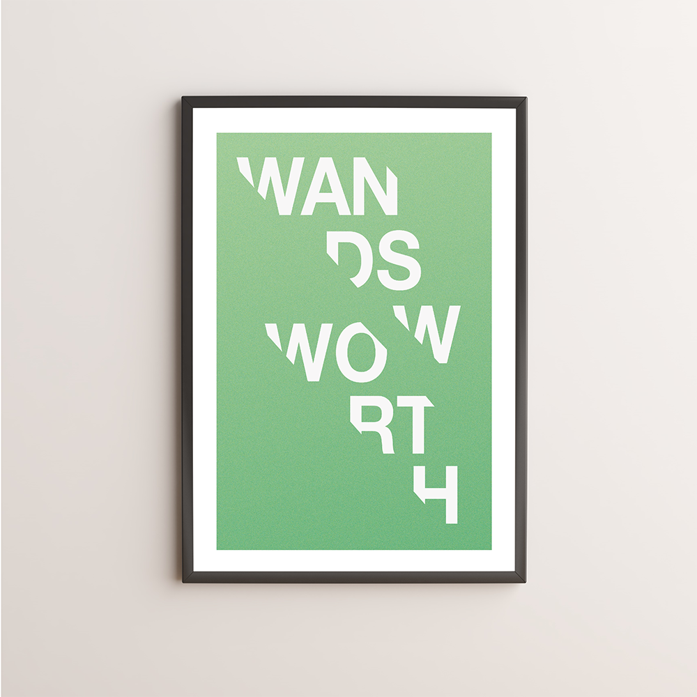 Wandsworth Typography Giclée Art Print