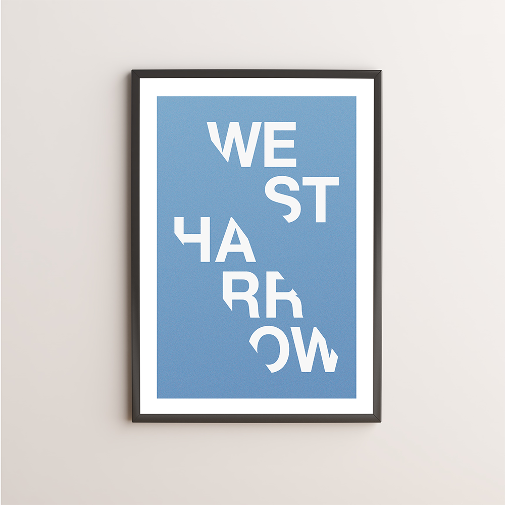 West Harrow Typography Giclée Art Print