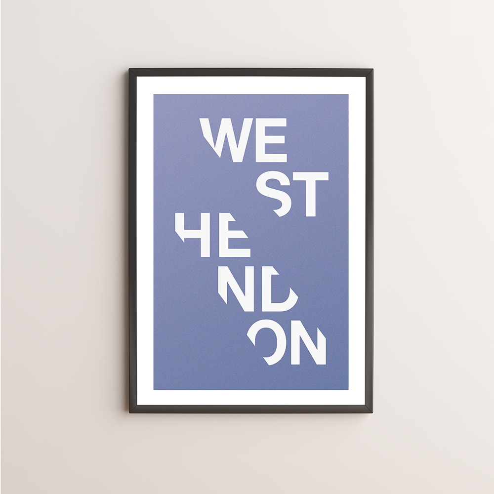 West Hendon Typography Giclée Art Print