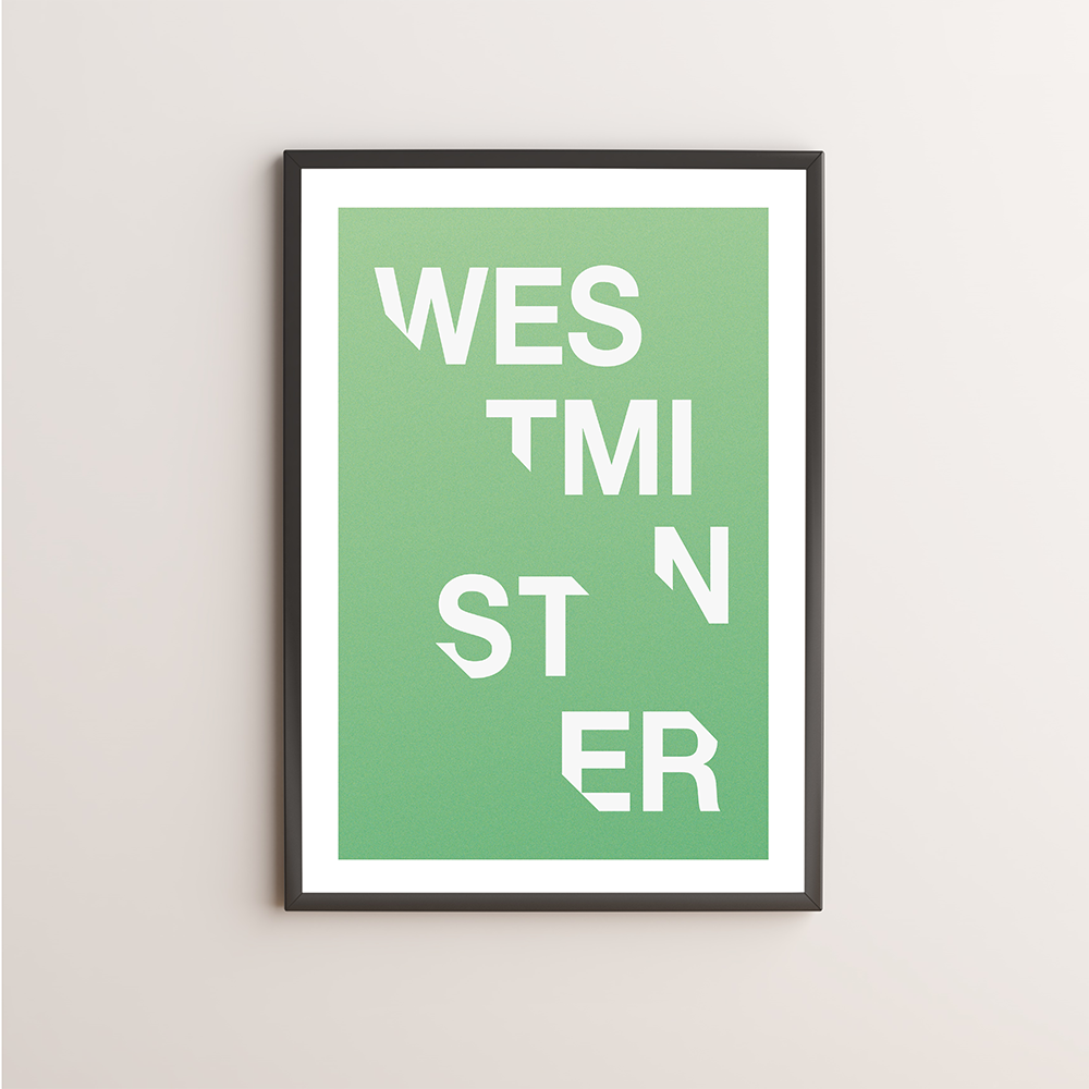 Westminster Typography Giclée Art Print