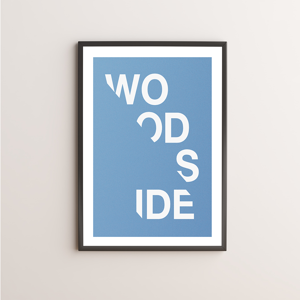 Woodside Typography Giclée Art Print