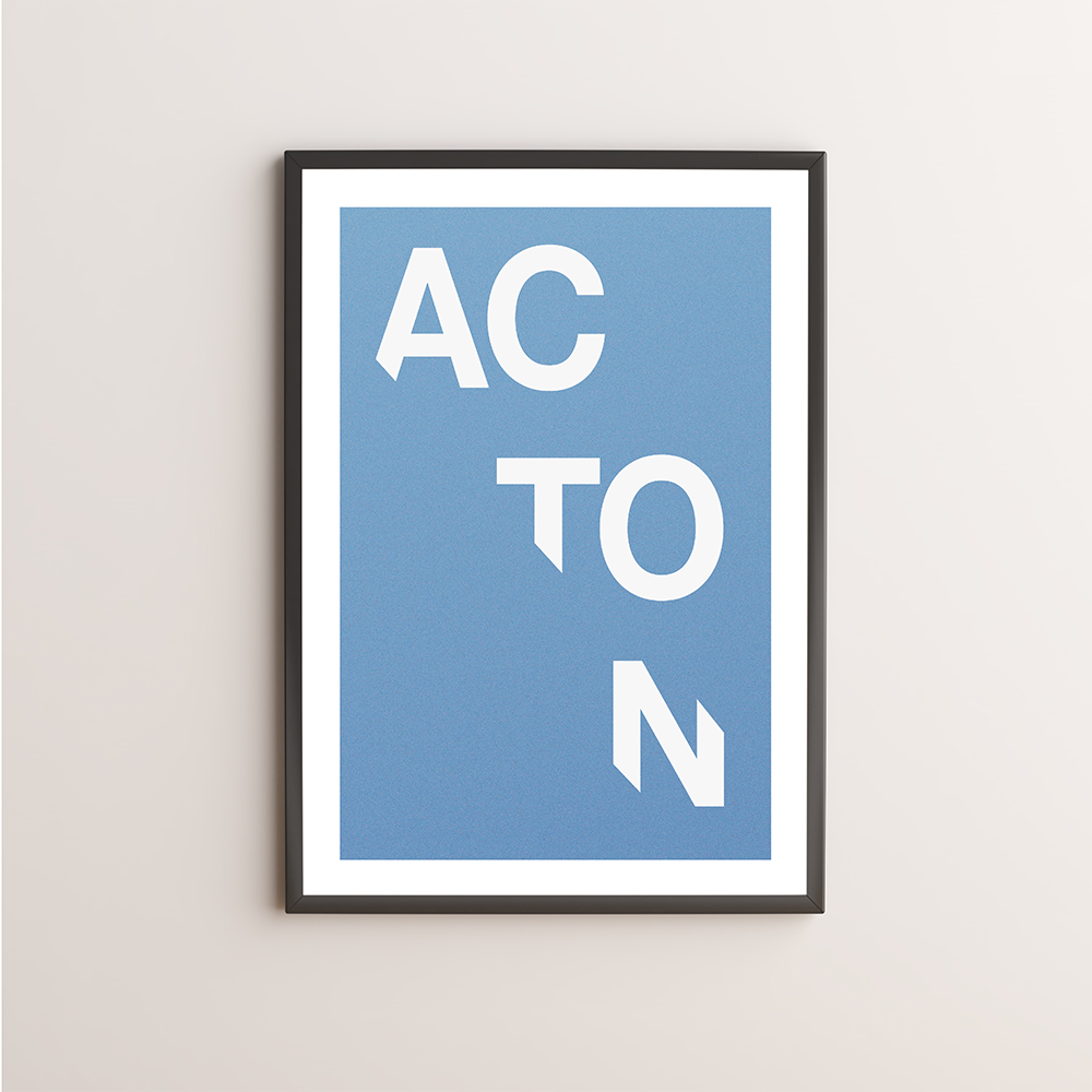 Acton Typography Giclée Art Print 