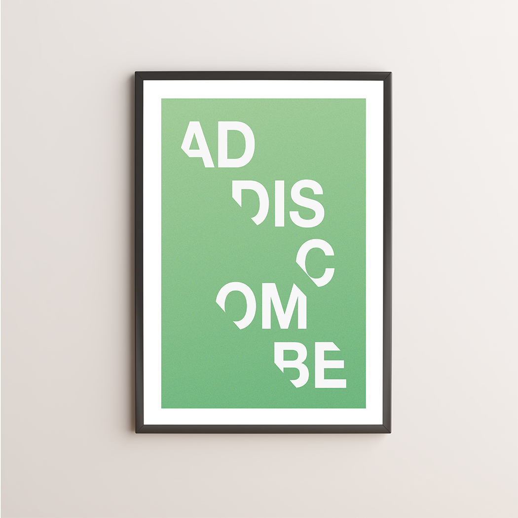 Addiscombe Typography Giclée Art Print