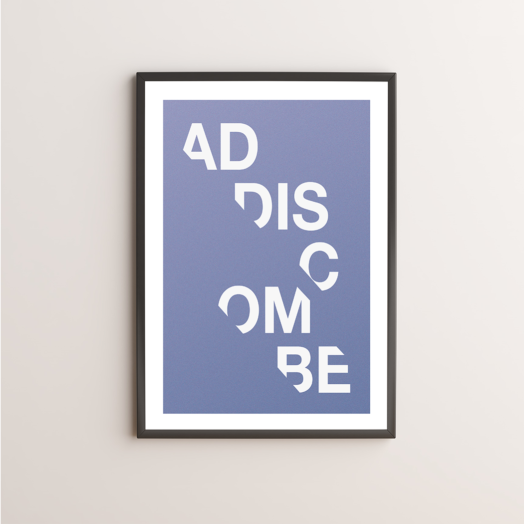 Addiscombe Typography Giclée Art Print