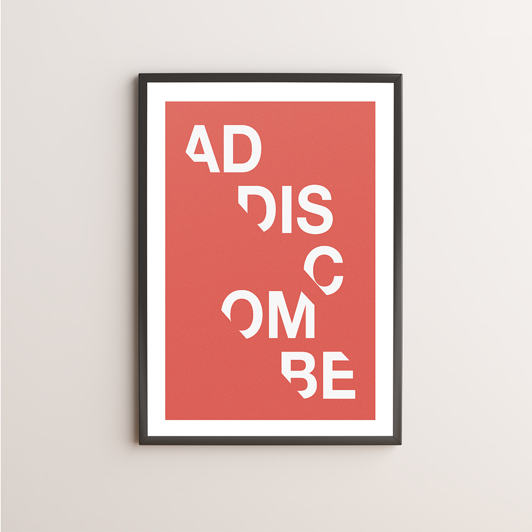 Addiscombe Typography Giclée Art Print