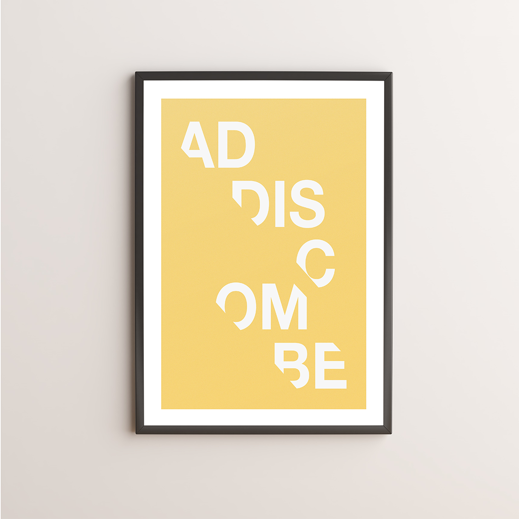 Addiscombe Typography Giclée Art Print