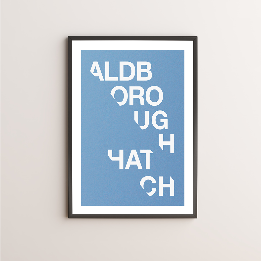 Aldborough Hatch Typography Giclée Art Print