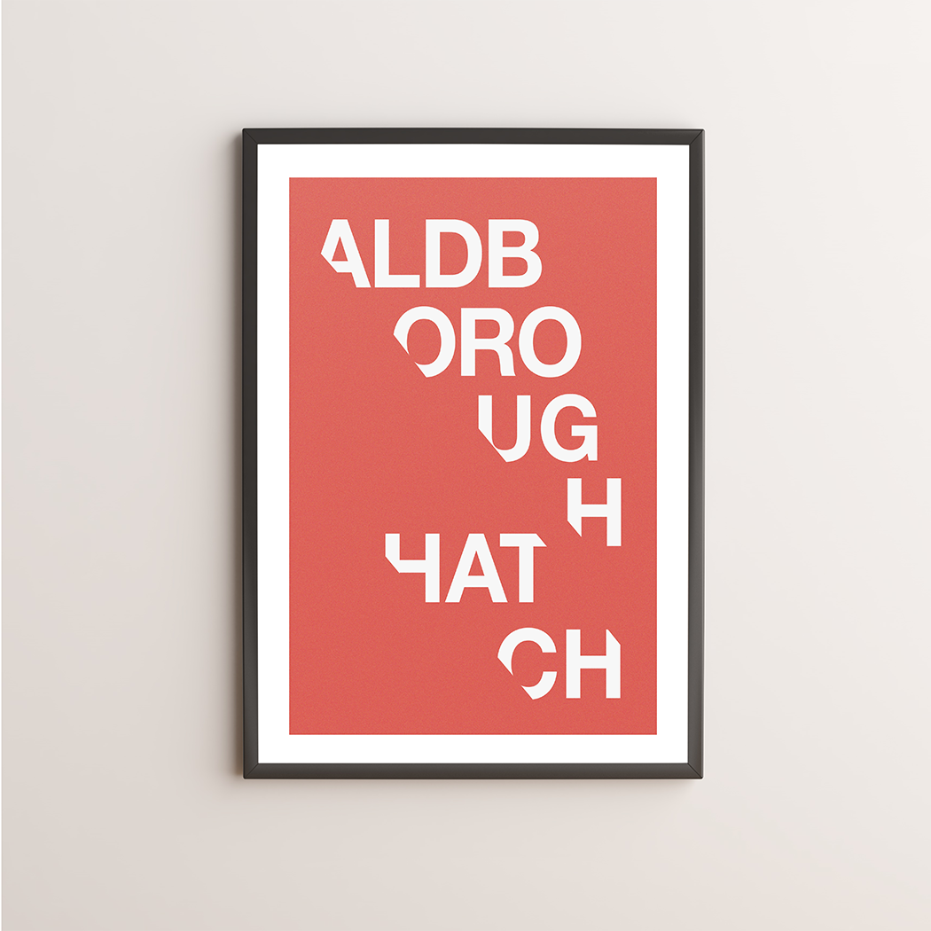 Aldborough Hatch Typography Giclée Art Print