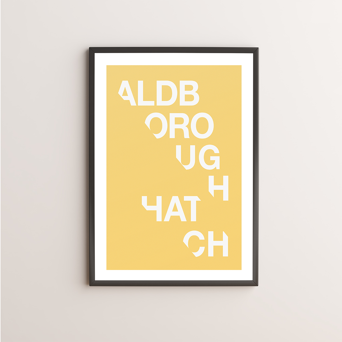 Aldborough Hatch Typography Giclée Art Print