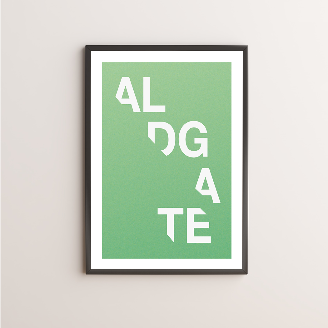 Aldgate Typography Giclée Art Print