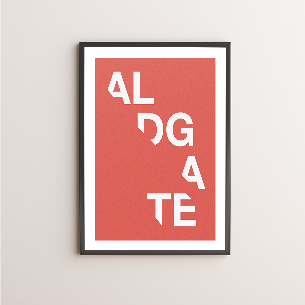 Aldgate Typography Giclée Art Print