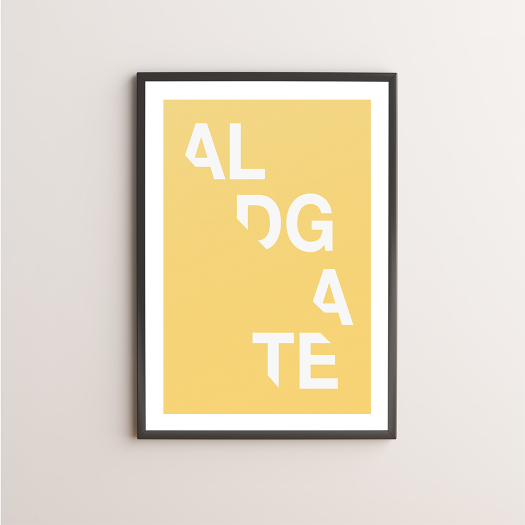 Aldgate Typography Giclée Art Print