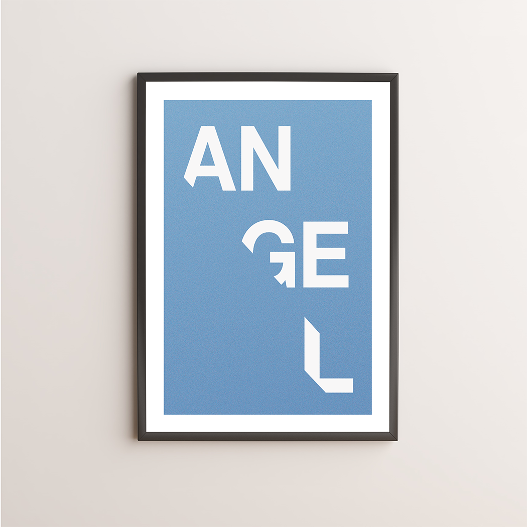 Angel Typography Giclée Art Print