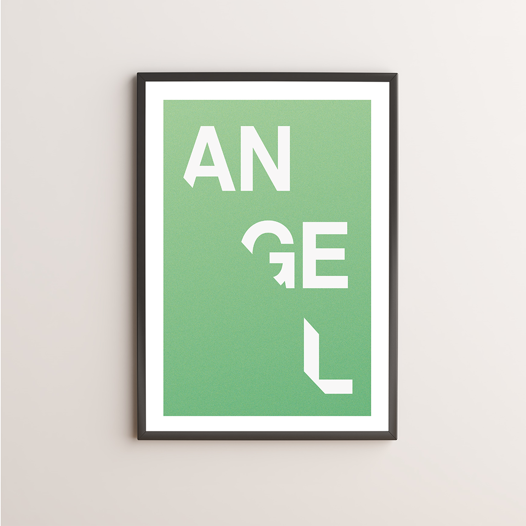 Angel Typography Giclée Art Print