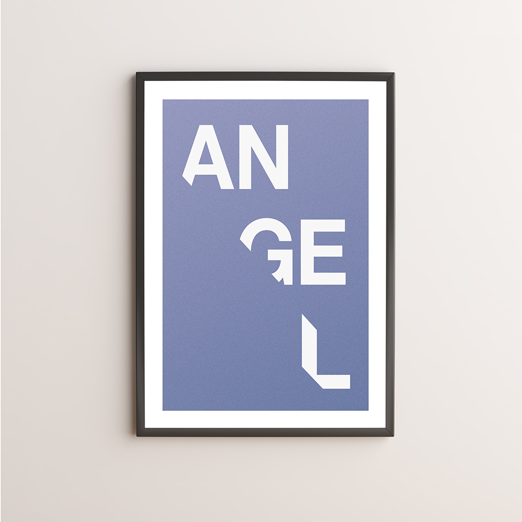 Angel Typography Giclée Art Print