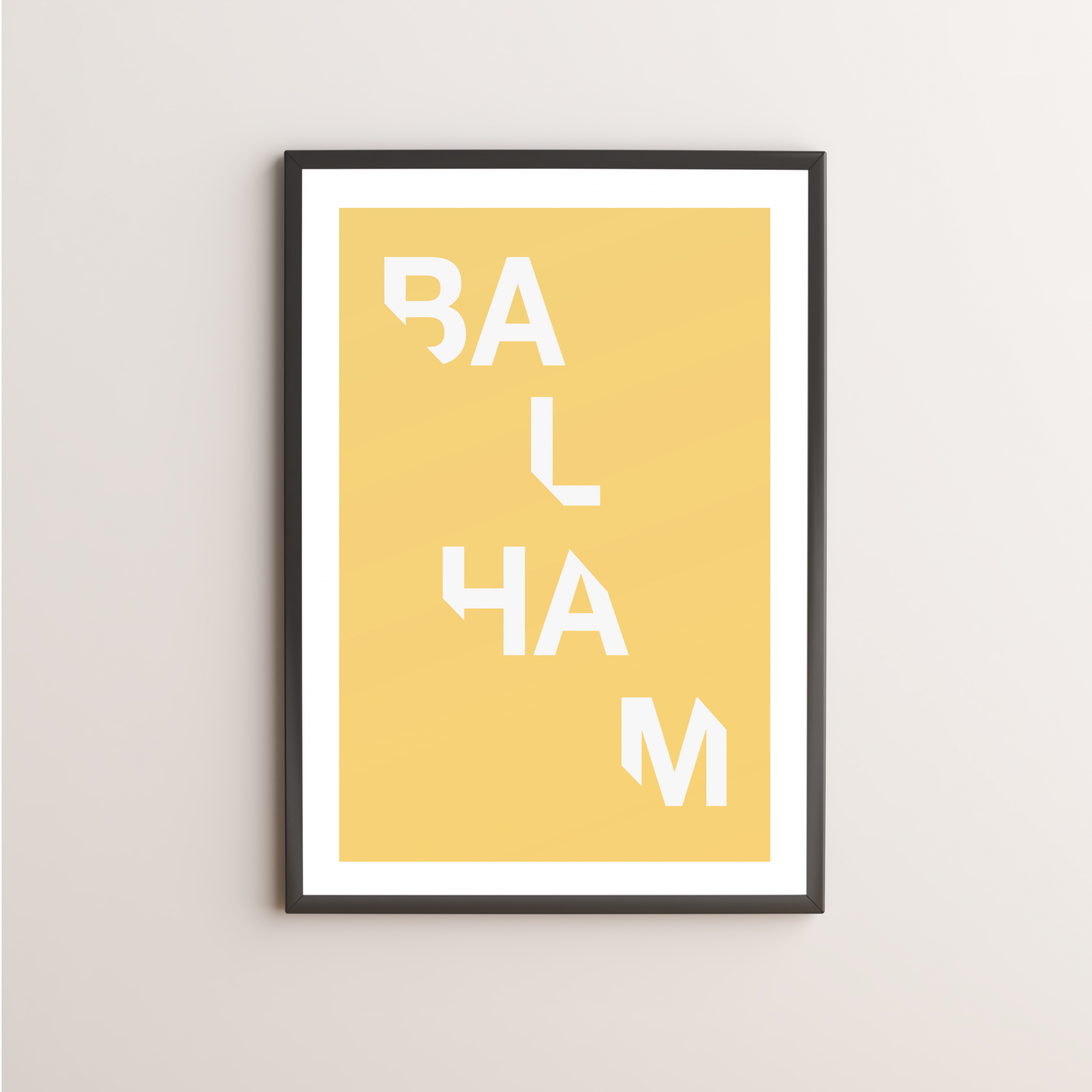 Balham Typography Giclée Art Print